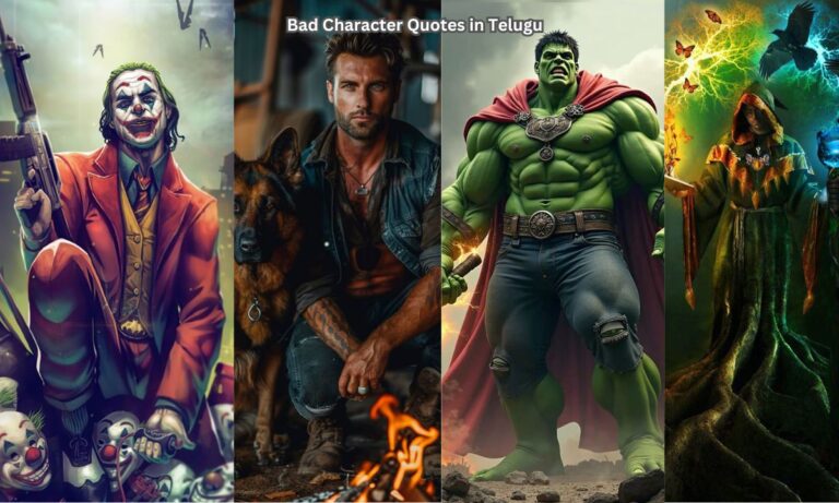 Bad Character Quotes in Telugu